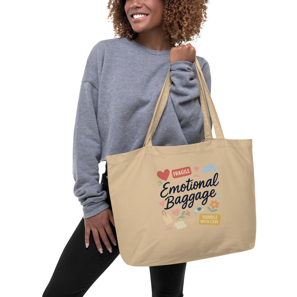 Emotional Baggage — Funny Organic Cotton Tote Bag