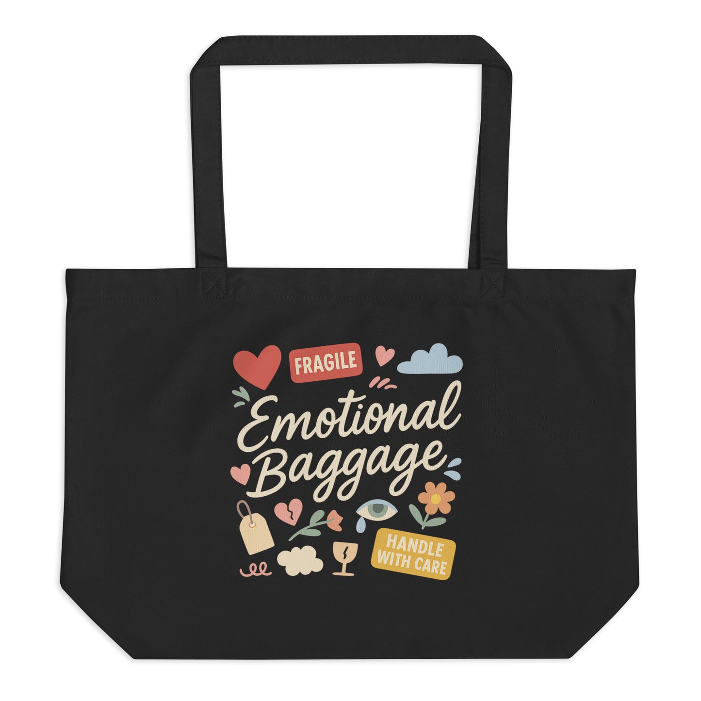 Emotional Baggage — Funny Organic Cotton Tote Bag