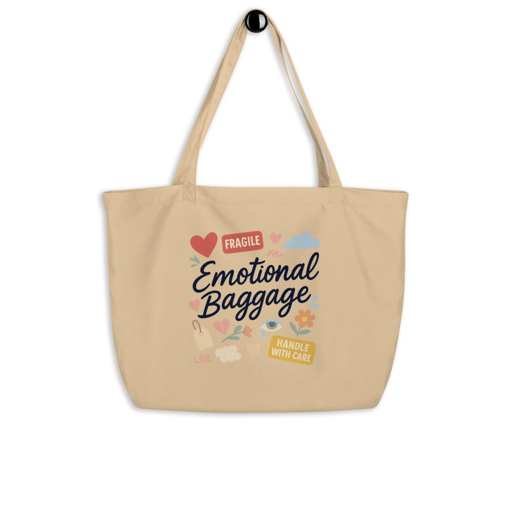 Emotional Baggage — Funny Organic Cotton Tote Bag