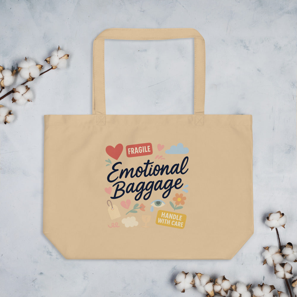 Emotional Baggage — Funny Organic Cotton Tote Bag