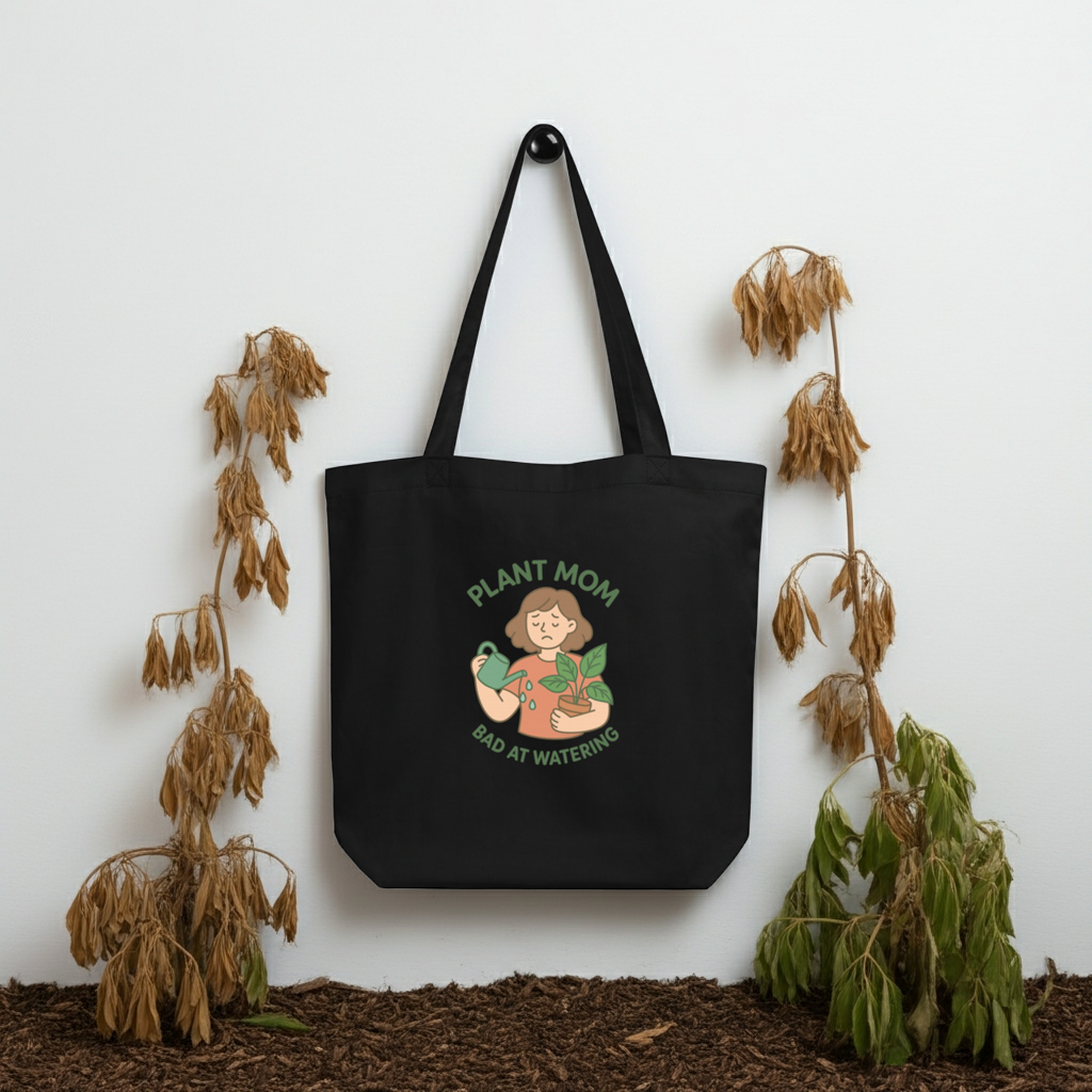 Plant Mom – Bad at Watering Tote Bag — Funny Plant Lover Gift
