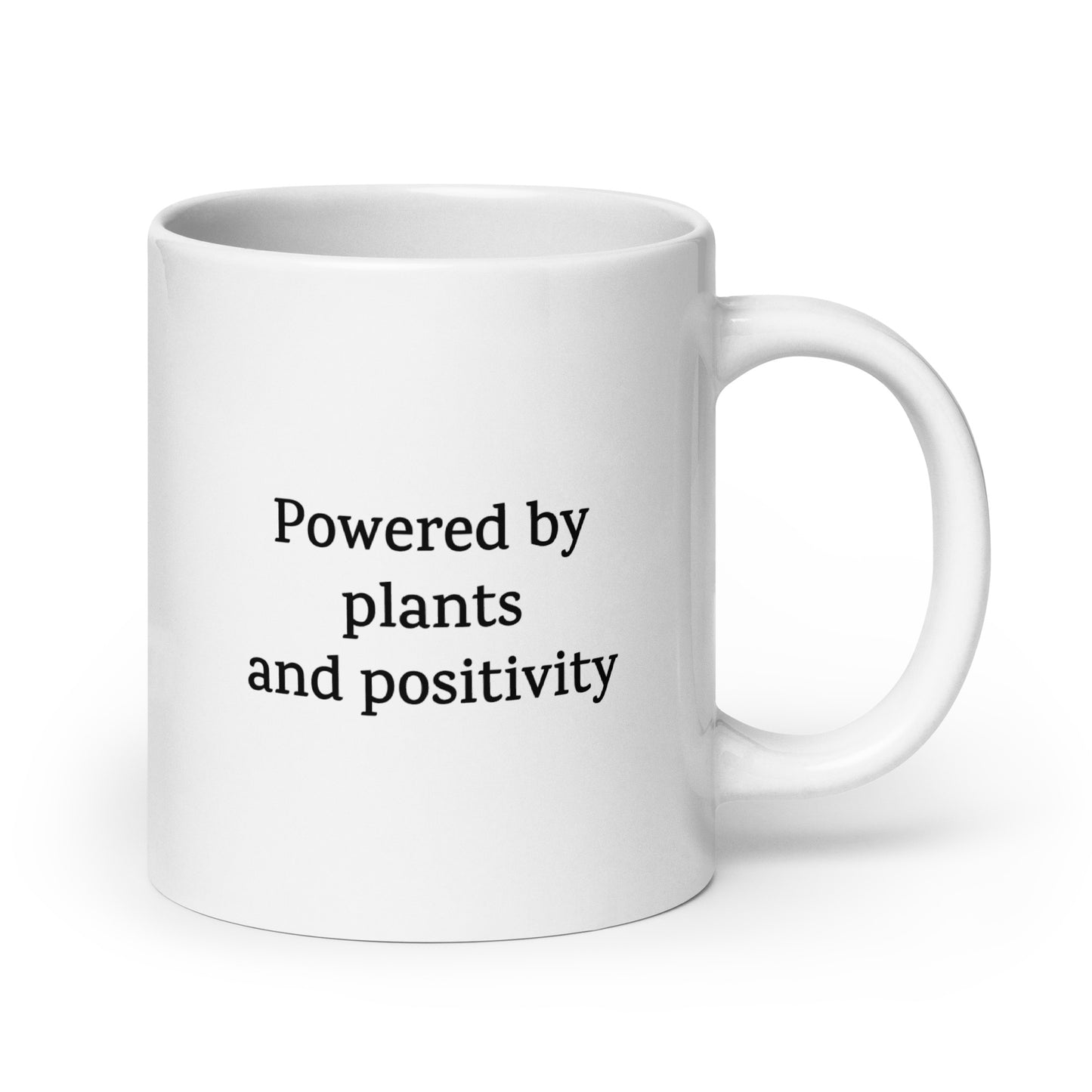 Powered by Plants and Positivity — Vegan Mug