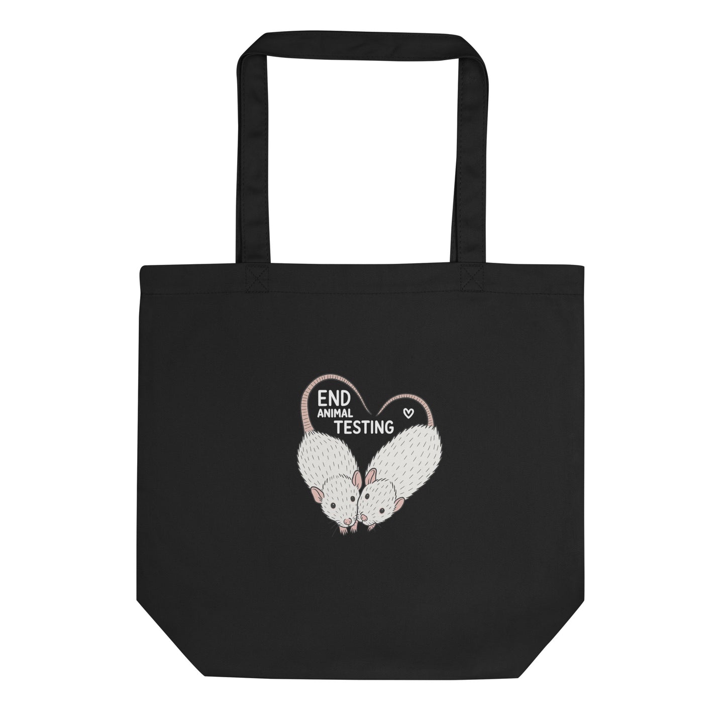 End Animal Testing — Organic Cotton Tote Bag