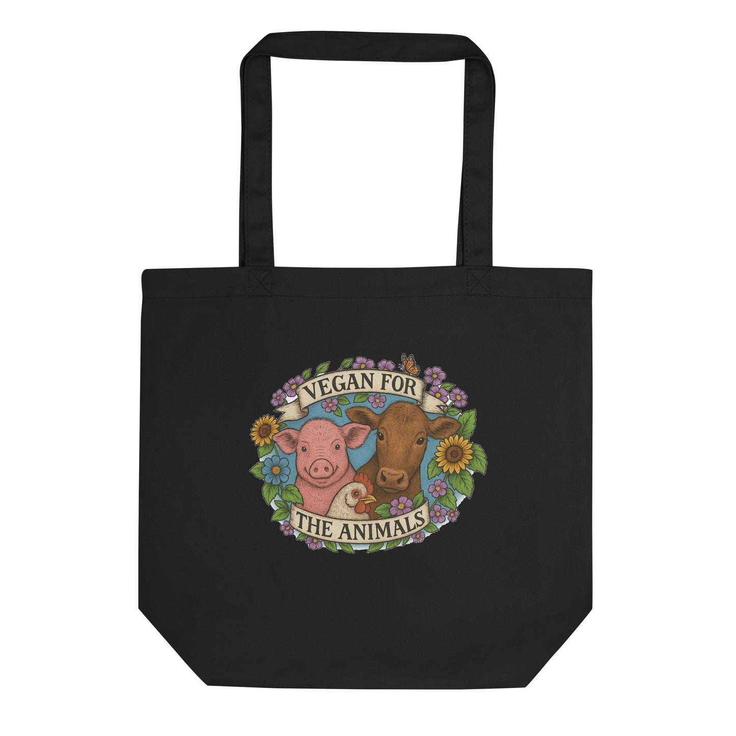 Vegan for the Animals — Organic Cotton Tote Bag