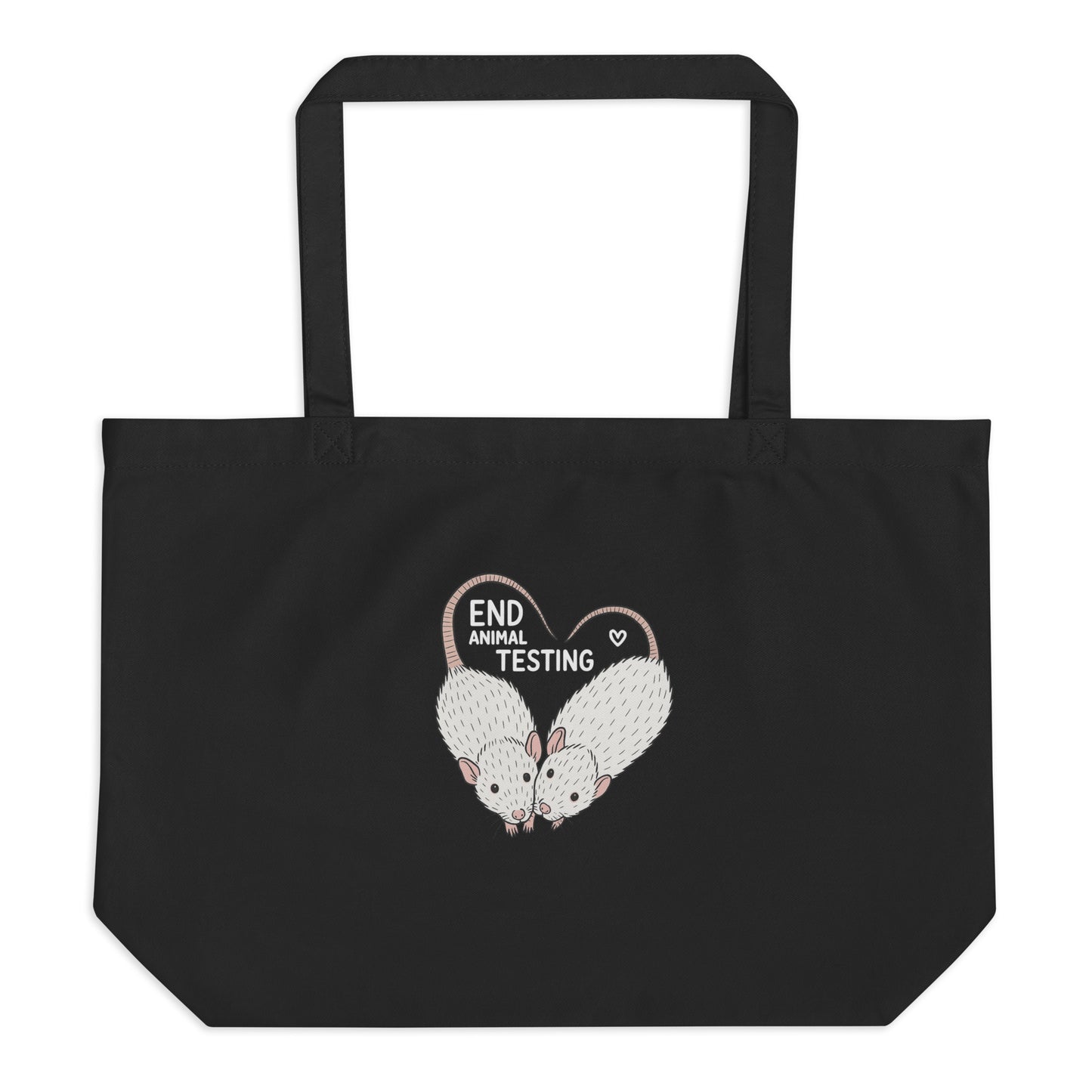 End Animal Testing — Organic Cotton Tote Bag