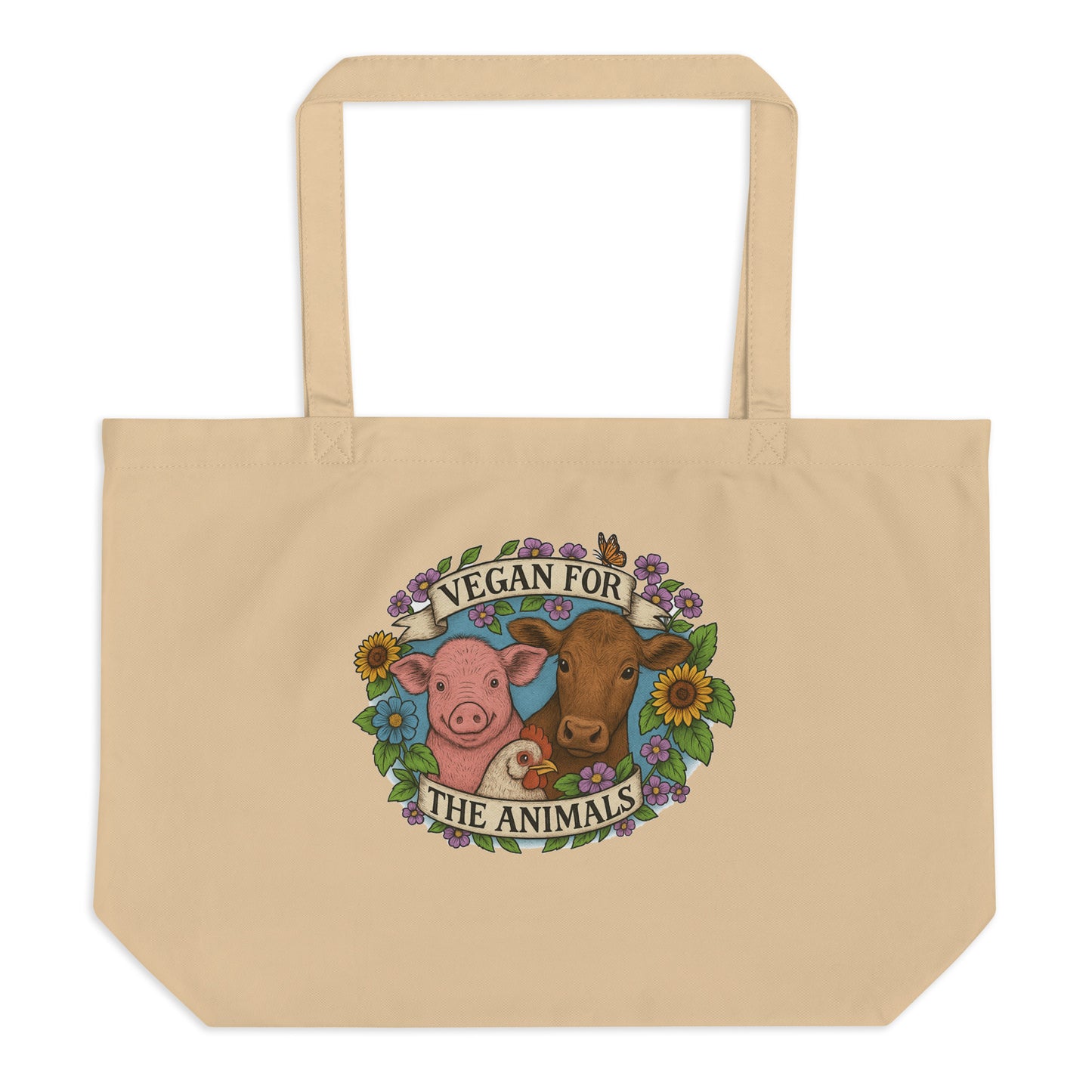 Vegan for the Animals — Organic Cotton Tote Bag
