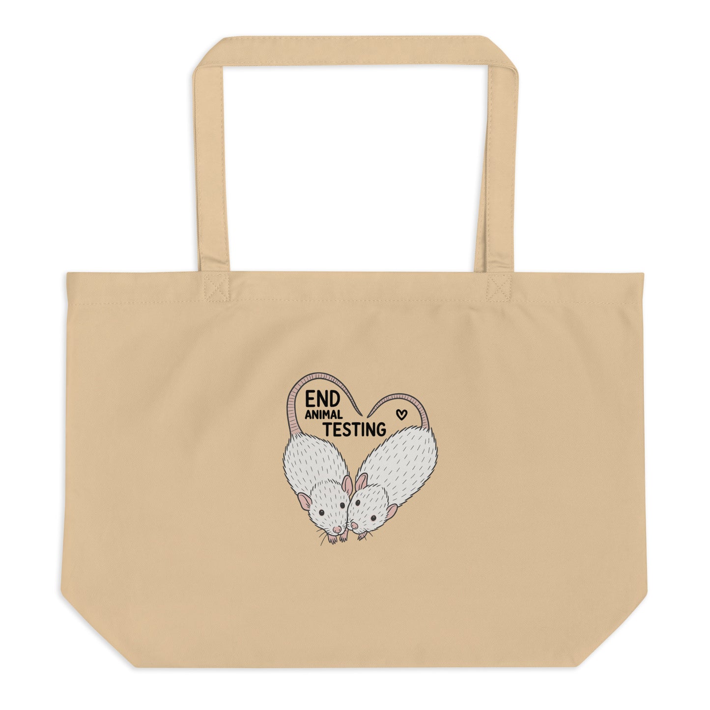 End Animal Testing — Organic Cotton Tote Bag