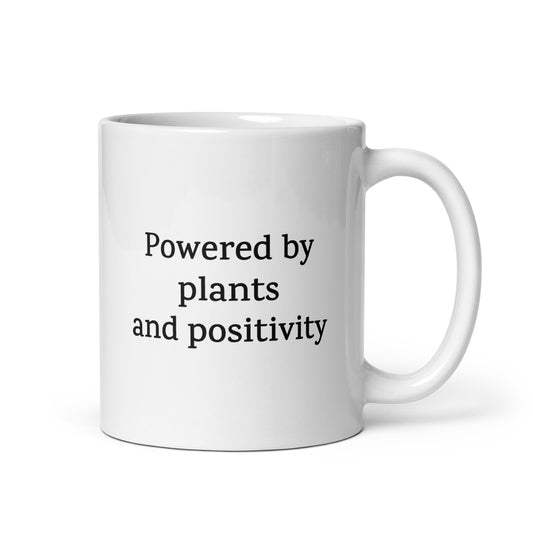 Powered by Plants and Positivity — Vegan Mug