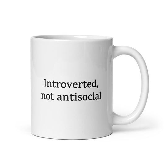 Introverted, Not Antisocial — Neurodivergent Mug